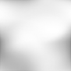 Poster - Halftone seamless vector background. Abstract halftone effect with black dots on white background