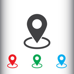 Poster - Map pin place marker icon for web