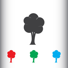 Poster - Green tree icon for web and mobile