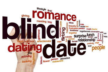 Poster - Blind date word cloud concept