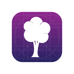 Poster - Green tree icon for web and mobile