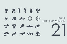 Set Of Nuclear Weapon Icons