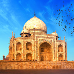 Fototapete - Islamic mosque indian palace architecture background