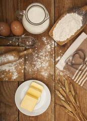 Wall Mural -  Ingredients for the preparation of bakery products