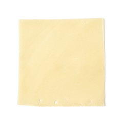 Single slice of cheese isolated