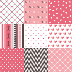 Sticker - Seamless pattern Valentine's day