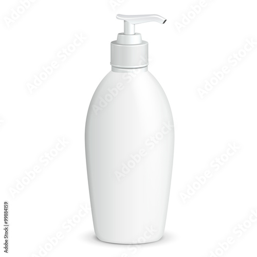 white soap dispenser pump