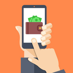 Poster - Wallet app page on smartphone screen