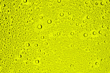 Yellow Water Drops Background.