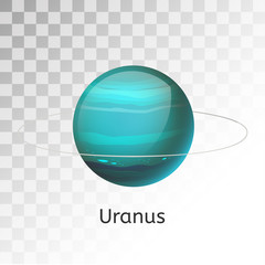 Wall Mural - uranus planet 3d vector illustration
