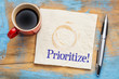 © MarekPhotoDesign.com - prioritize - reminder on a napkin