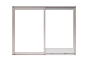 Poster - Metal window frame isolated on white background