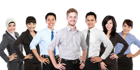 Poster - Group of mix race young businessperson