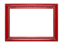 Red Frame Isolated On White Background
