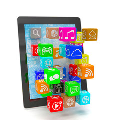 icon app fall in laptop