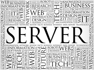 Poster - Server word cloud concept