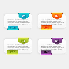 Aufkleber - Vector colorful text box, trendy colors.