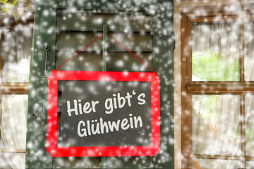 Wall Mural - Hier gibt´s Glühwein