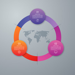 Wall Mural - Vector circle infographic