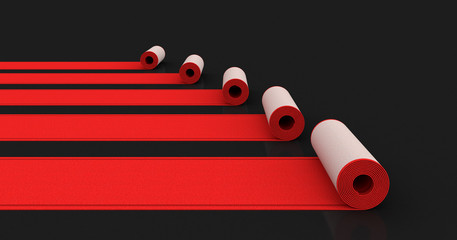 Poster - Red Carpets. Image with clipping path