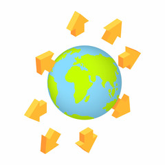 Poster - Global communication isometric 3d icon 