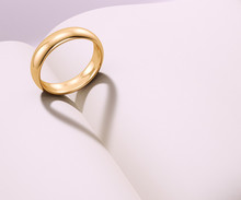 Wedding Ring Casting Heart Shaped Shadow