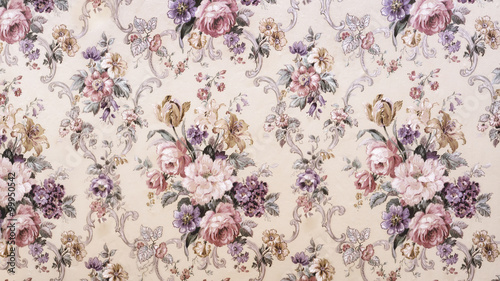 Foto-Lamellenvorhang - Vintage floral pattern (von coltik)