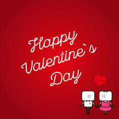 Canvas Print - illustration to valentine's day february 14 on red background