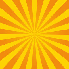 Retro ray orange background in vintage style