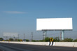 blank billboard near the road