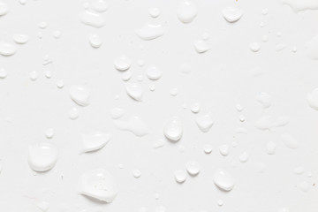 Wall Mural - drops of water on a white background