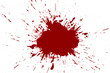 canvas print picture - Blood splashed white background