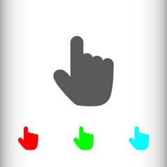 Hand, cursor, pointer sign icon, vector illustration. Flat desig