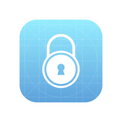 Poster - Lock, locked sign icon, vector illustration. Flat design style f