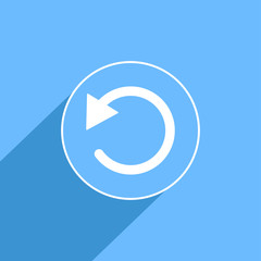 Poster - Repeat arrow sign icon, vector illustration. Flat design style f
