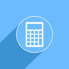 Sticker - Calculator sign icon, vector illustration. Flat design style for