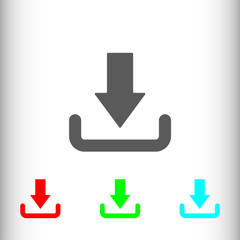 Aufkleber - Upload sign icon, vector illustration. Flat design style for web