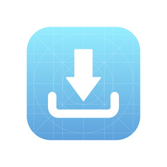 Aufkleber - Upload sign icon, vector illustration. Flat design style for web