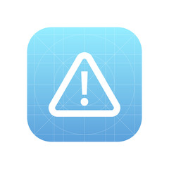 Poster - Warning sign icon, vector illustration. Flat design style for we