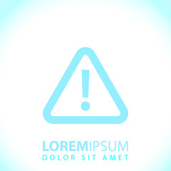 Poster - Warning sign icon, vector illustration. Flat design style for we