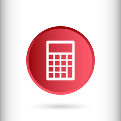 Sticker - Calculator sign icon, vector illustration. Flat design style for