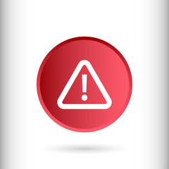 Poster - Warning sign icon, vector illustration. Flat design style for we