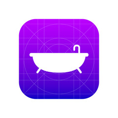 Aufkleber - Bathtub sign icon, vector illustration. Flat design style for we