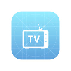 Poster - TV television sign icon, vector illustration. Flat design style