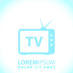 Poster - TV television sign icon, vector illustration. Flat design style