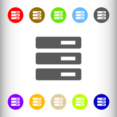 Poster - Data server sign icon, vector illustration. Flat design style fo