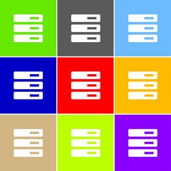 Poster - Data server sign icon, vector illustration. Flat design style fo