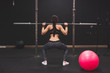© tinx - Beautiful girl doing workout in the gym