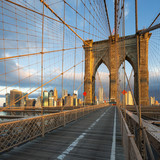 Fototapeta Mosty linowy / wiszący - New York City Brooklyn Bridge in Manhattan