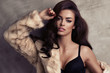 © Aarrttuurr - Portrait of sexy brunette woman wear fur